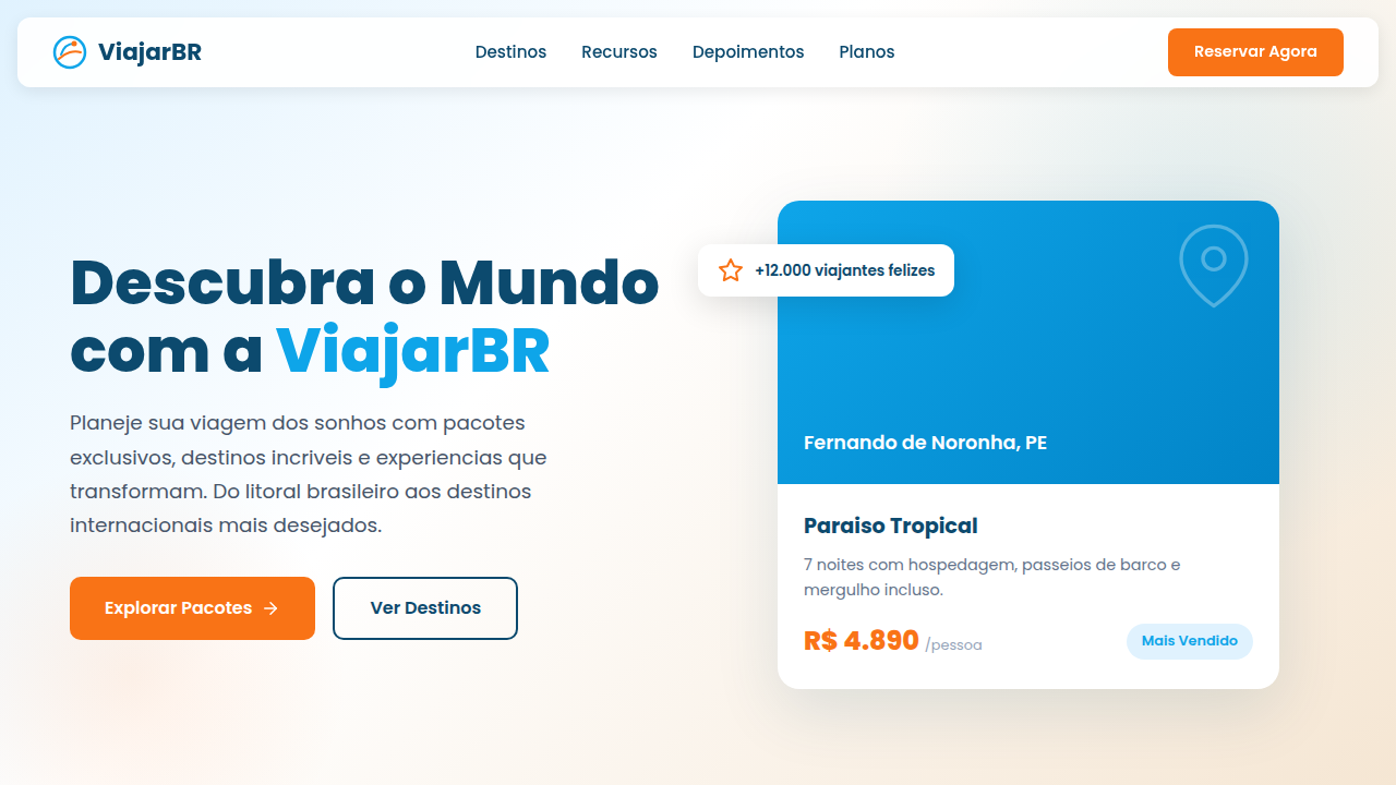 Travel Plataforma de Viagens