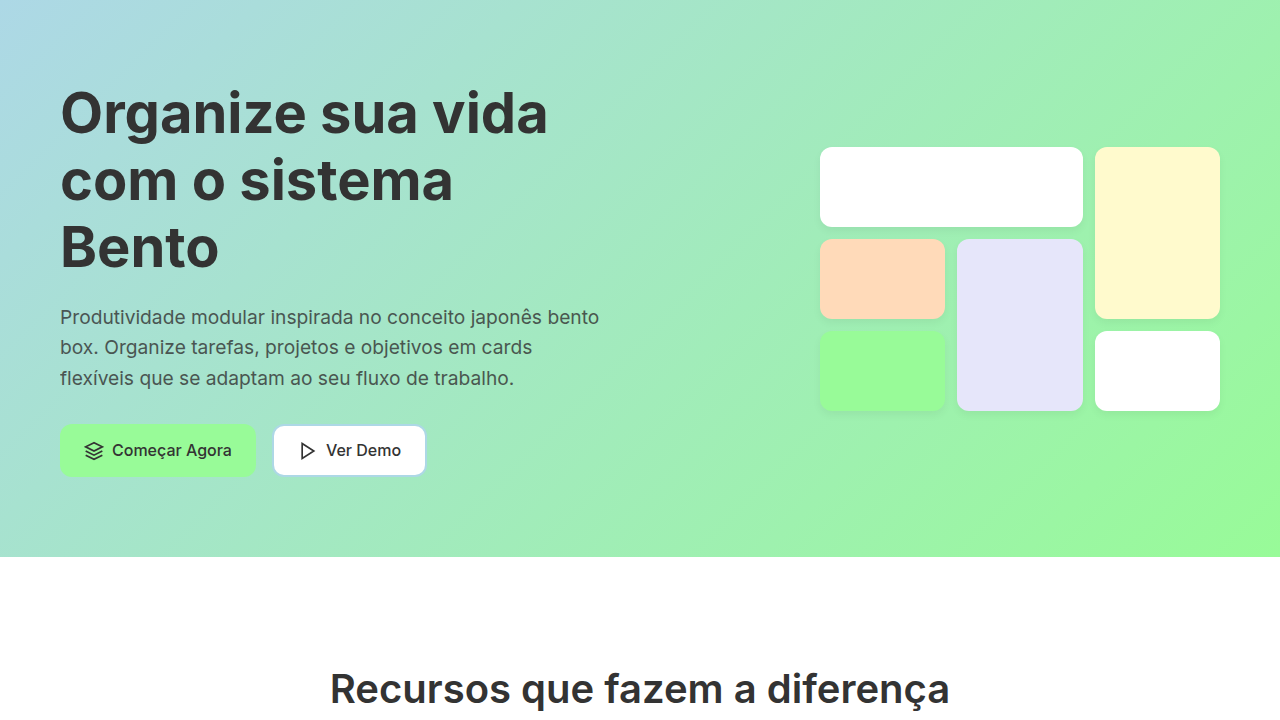 Bento Produtividade Flexível