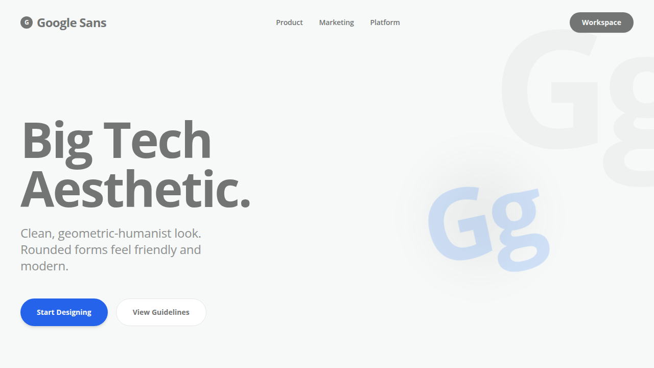 Google Sans Typography