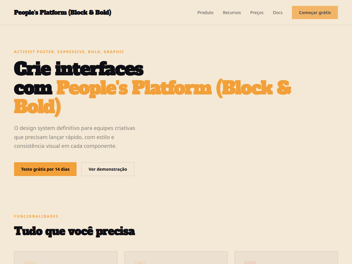 People's Platform (Block & Bold)