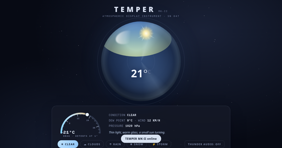 TEMPER — a weather instrument