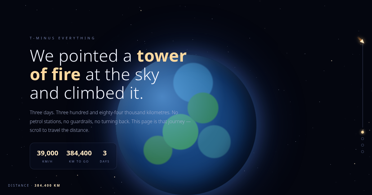 ONE SMALL STEP — Earth to Moon