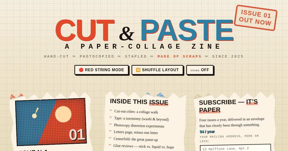 CUT & PASTE — a paper-collage zine
