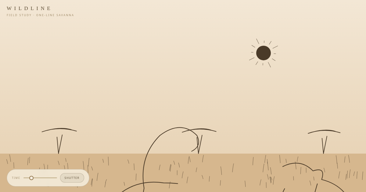 WILDLINE — a savanna that draws itself
