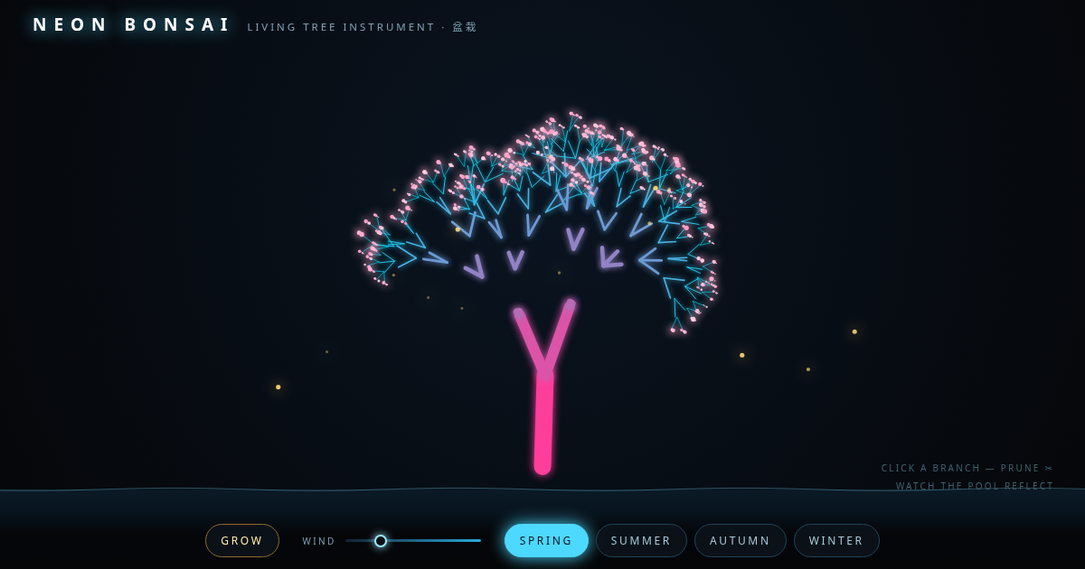 NEON BONSAI — a living tree instrument