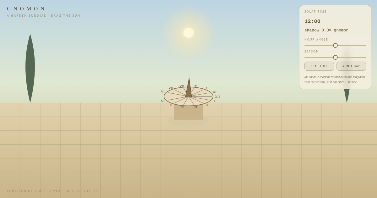 GNOMON — the sundial garden