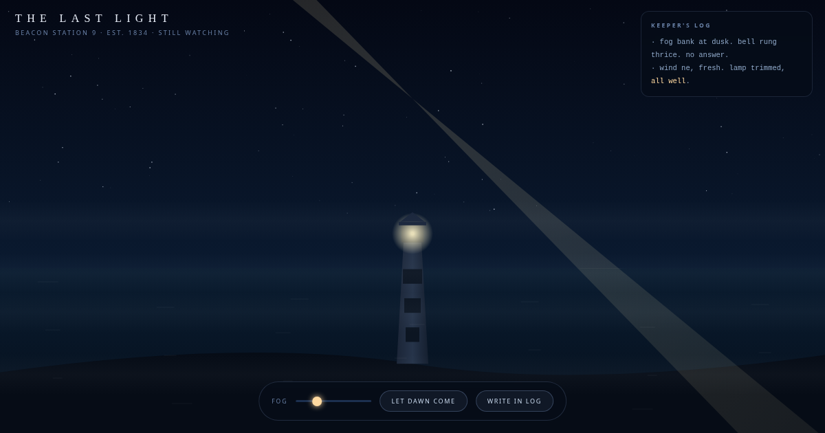 THE LAST LIGHT — beacon station