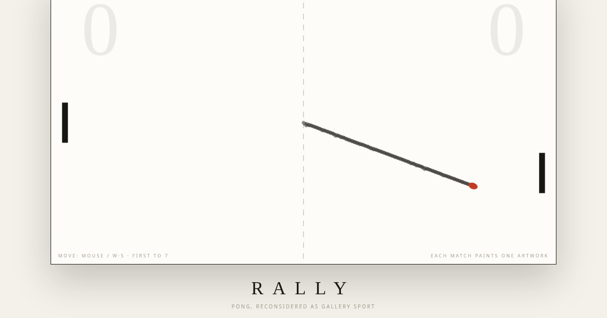 RALLY — pong, reconsidered