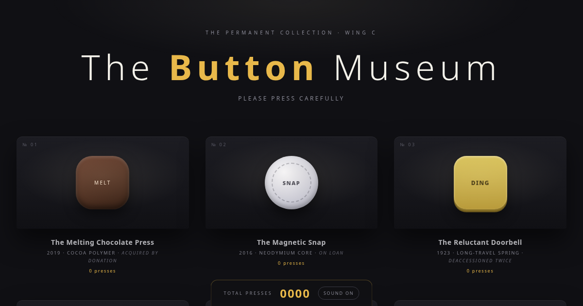 THE BUTTON MUSEUM — please press carefully