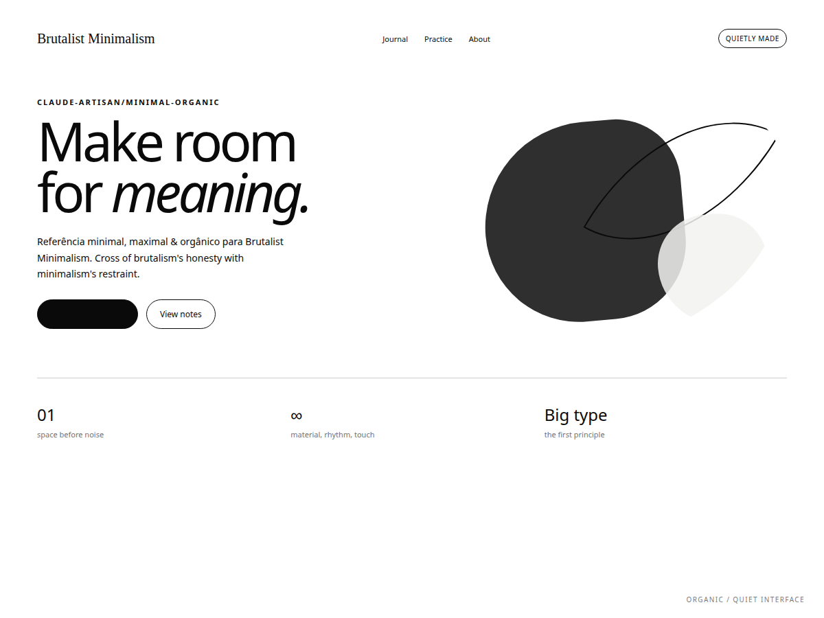 Brutalist Minimalism